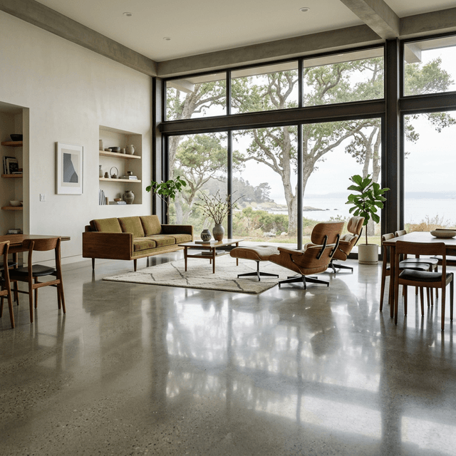 Luxury Polished Concrete Floor Finish